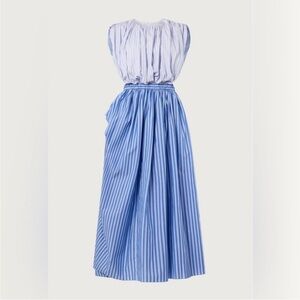 Diotima Peplos striped dress